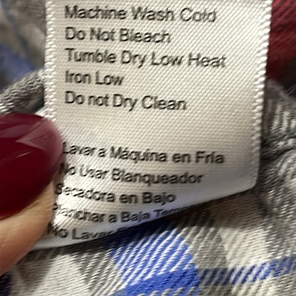 Jachs Girlfriend BEA pink purple Plaid TOP flannel paisley cuff  pearl snaps XL - Picture 13 of 16